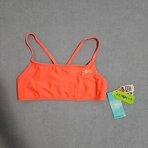 Speedo Eco Endurance Coral Orange Vibe Collection Swim Top Bralette M